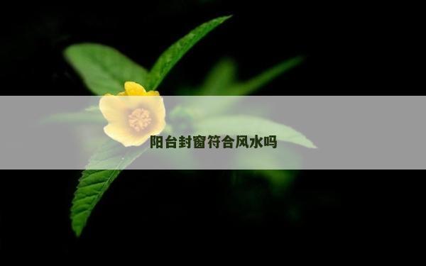 陽臺封窗符合風水嗎