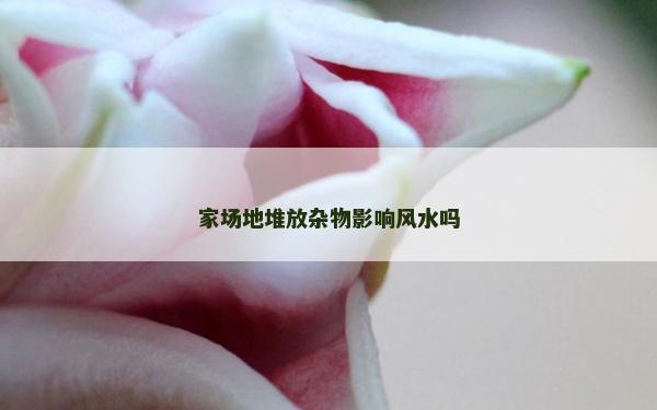 家場(chǎng)地堆放雜物影響風(fēng)水嗎