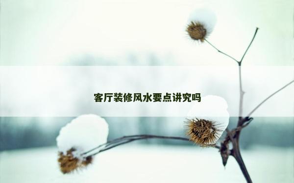 客廳裝修風水要點講究嗎