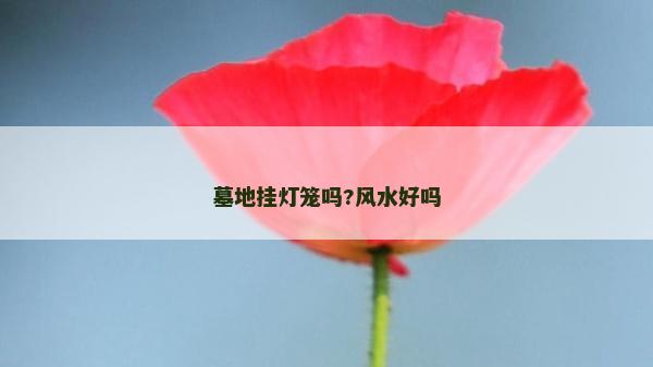 墓地掛燈籠嗎?風水好嗎