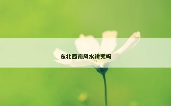 東北西南風(fēng)水講究嗎