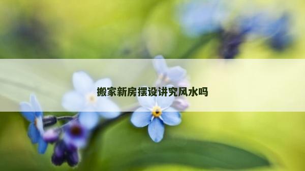 搬家新房擺設講究風水嗎