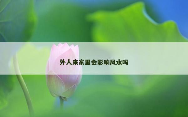 外人來家里會影響風水嗎