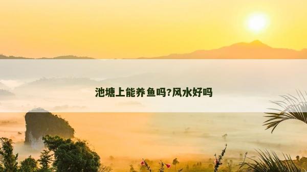 池塘上能養魚嗎?風水好嗎 池塘上能養魚嗎?風水好嗎