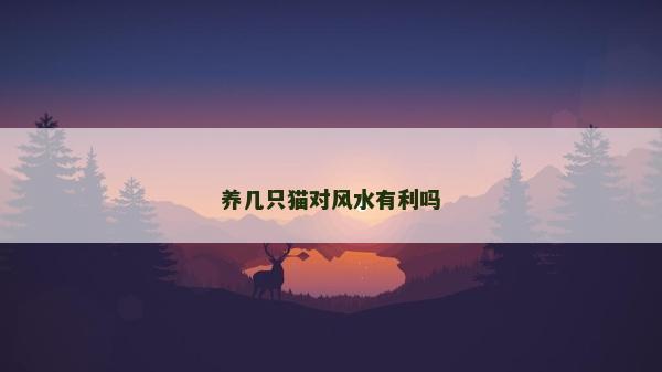 養幾只貓對風水有利嗎
