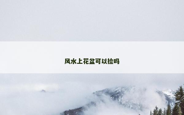 風水上花盆可以撿嗎