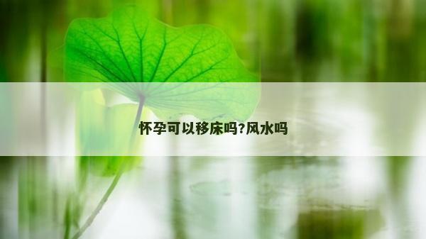 懷孕可以移床嗎?風水嗎 懷孕可以移床嗎?風水嗎