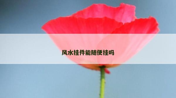 風水掛件能隨便掛嗎