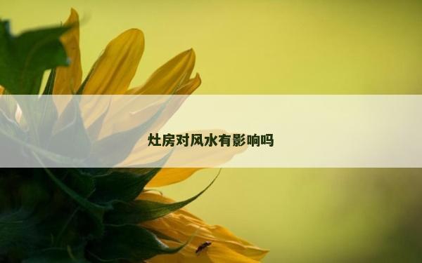 灶房對風水有影響嗎