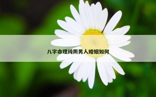 八字命理純陰男人婚姻如何 八字命理純陰男人婚姻如何