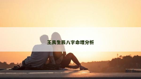 王艮生辰八字命理分析
