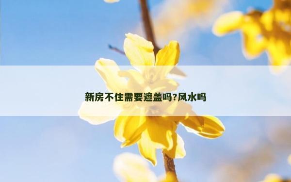 新房不住需要遮蓋嗎?風水嗎