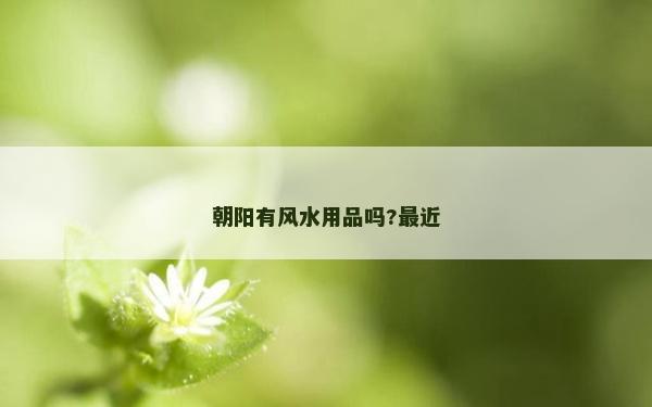 朝陽有風(fēng)水用品嗎?最近