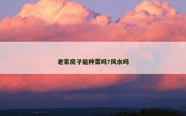 老家房子能種菜嗎?風(fēng)水嗎 老家房子能種菜嗎?風(fēng)水嗎