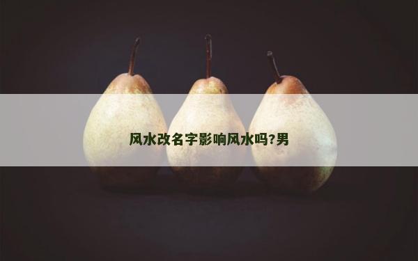 風水改名字影響風水嗎?男