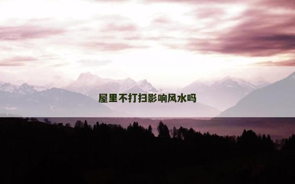 屋里不打掃影響風水嗎